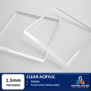 CLEAR ACRYLIC SHEETS 1.5mm THICK