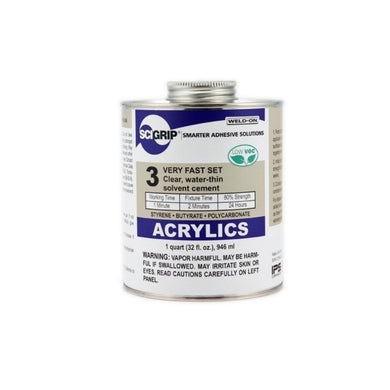 Scigrip Weldon 3 473ml Acrylic Cement Tin - Warlond Plastics, Hoppers Crossing, Melbourne